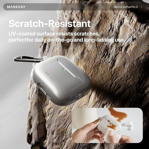 Alternative view of Θήκη MagEasy Skin Cosmic Silver AirPods Pro 3