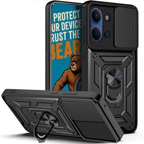 Θήκη Combo Kickstand Slide Camera Black Xiaomi Redmi 15C ΘΗΚΕΣ Orso Θήκη Combo Kickstand Slide Camera Black Xiaomi Redmi 15C