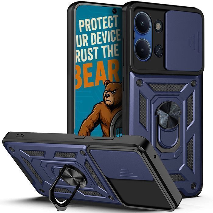 Θήκη Combo Kickstand Slide Camera Blue Xiaomi Redmi 15C ΘΗΚΕΣ Orso Θήκη Combo Kickstand Slide Camera Blue Xiaomi Redmi 15C