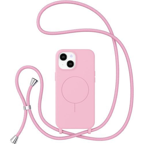 Θήκη Orso Soft TPU Κορδόνι Magsafe Baby Pink iPhone 13/14