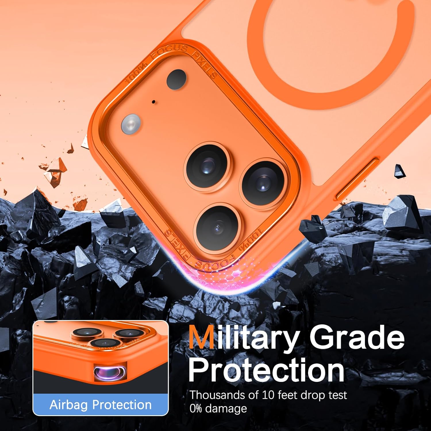 Θήκη Orso MagCase Focus Frosted Orange iPhone 17 Pro Max ΘΗΚΕΣ Orso Θήκη Orso MagCase Focus Frosted Orange iPhone 17 Pro Max - Image 6
