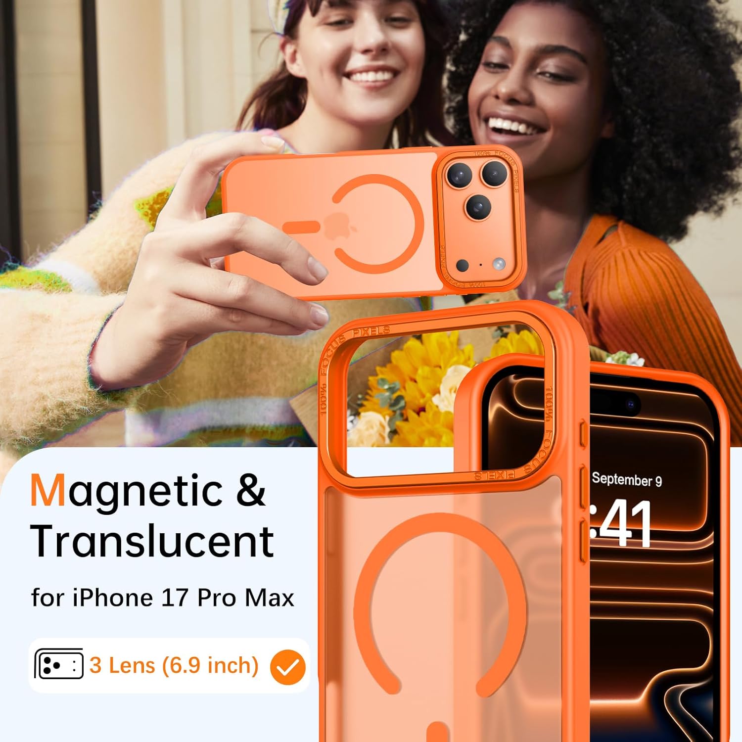 Θήκη Orso MagCase Focus Frosted Orange iPhone 17 Pro Max ΘΗΚΕΣ Orso Θήκη Orso MagCase Focus Frosted Orange iPhone 17 Pro Max - Image 3