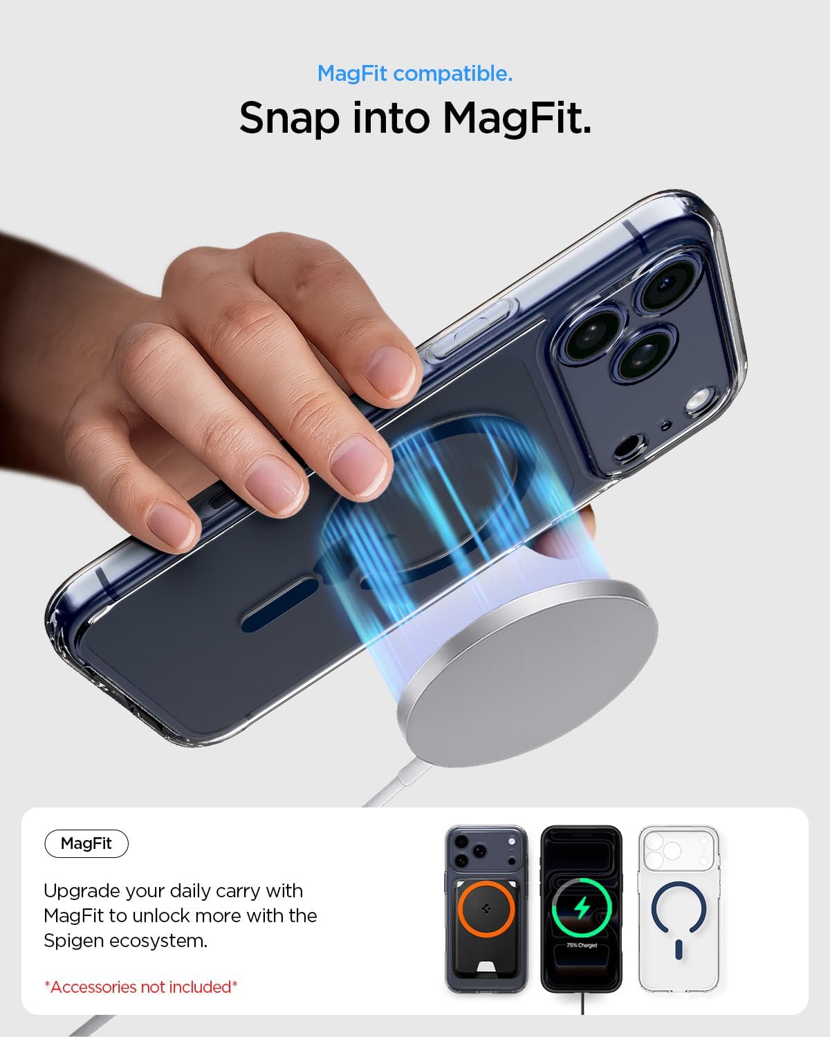 Θήκη Spigen Ultra Hybrid MagSafe Clear Deep Blue iPhone 17 Pro Max ΘΗΚΕΣ Spigen Θήκη Spigen Ultra Hybrid MagSafe Clear Deep Blue iPhone 17 Pro Max - Image 8