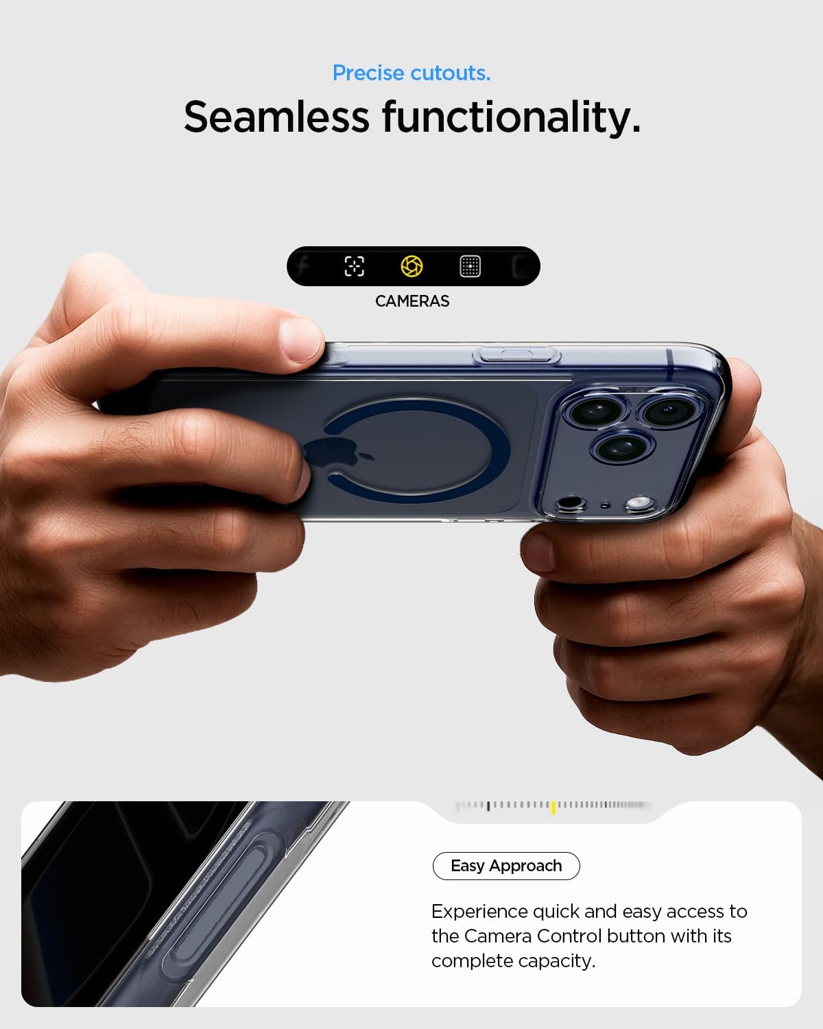 Θήκη Spigen Ultra Hybrid MagSafe Clear Deep Blue iPhone 17 Pro Max ΘΗΚΕΣ Spigen Θήκη Spigen Ultra Hybrid MagSafe Clear Deep Blue iPhone 17 Pro Max - Image 7