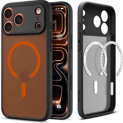 Θήκη Spigen Ultra Hybrid MagSafe Frost Black Orange iPhone 17 Pro