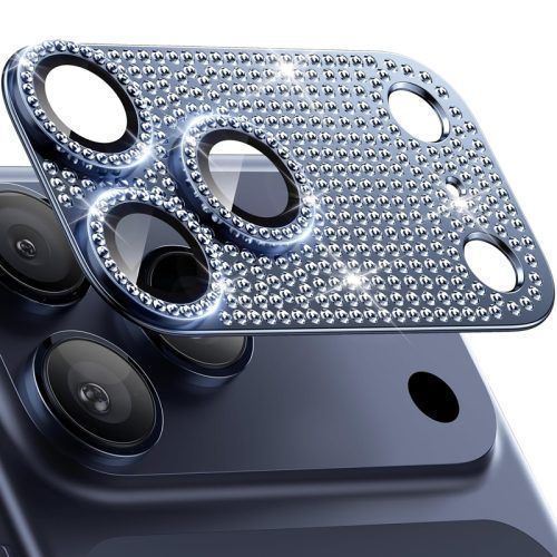 Orso Full Cover 9H Camera Protector Diamonds Blue iPhone 17 Pro Max
