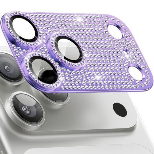 Orso Full Cover 9H Camera Protector Diamonds Violet iPhone 17 Pro Max