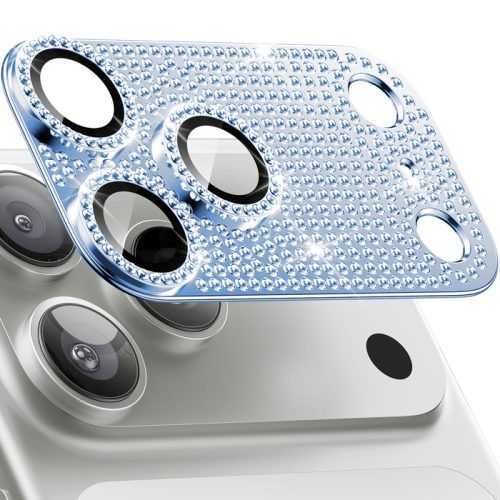 Orso Full Cover 9H Camera Protector Diamonds Light Purple iPhone 17 Pro Max