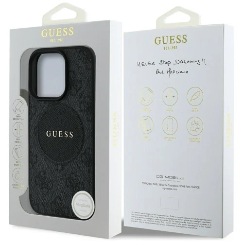 Alternative view of Θήκη Guess 4G Circle Classic Logo Magsafe Black iPhone 16 Pro