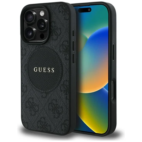 Θήκη Guess 4G Circle Classic Logo Magsafe Black iPhone 16 Pro