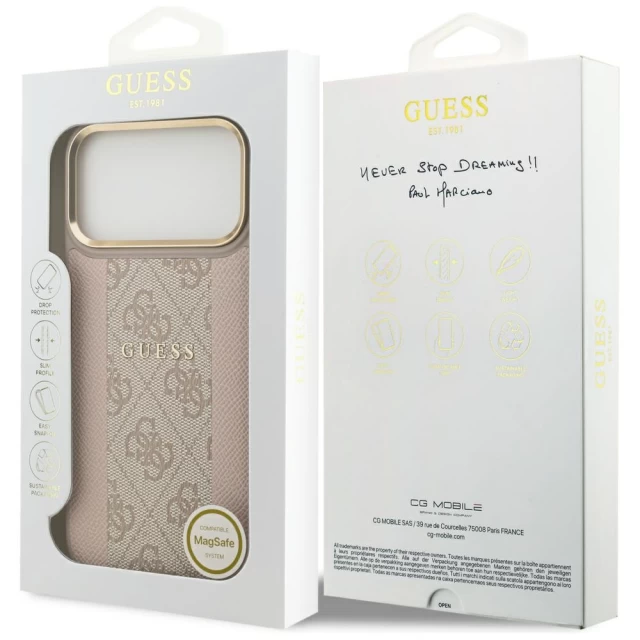 Θήκη Guess 4G Stripe Magsafe Pink iPhone 17 Pro Max ΘΗΚΕΣ Guess Θήκη Guess 4G Stripe Magsafe Pink iPhone 17 Pro Max - Image 6