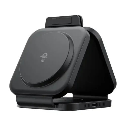 AmazingThing Thunder TriFold Foldable Charge Mag Stand Qi2 Black ΑΞΕΣΟΥΑΡ MAGSAFE AmazingThing AmazingThing Thunder TriFold Foldable Charge Mag Stand Qi2 Black