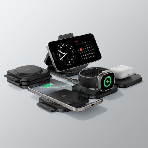 Alternative view of AmazingThing Thunder TriFold Foldable Charge Mag Stand Qi2 Black