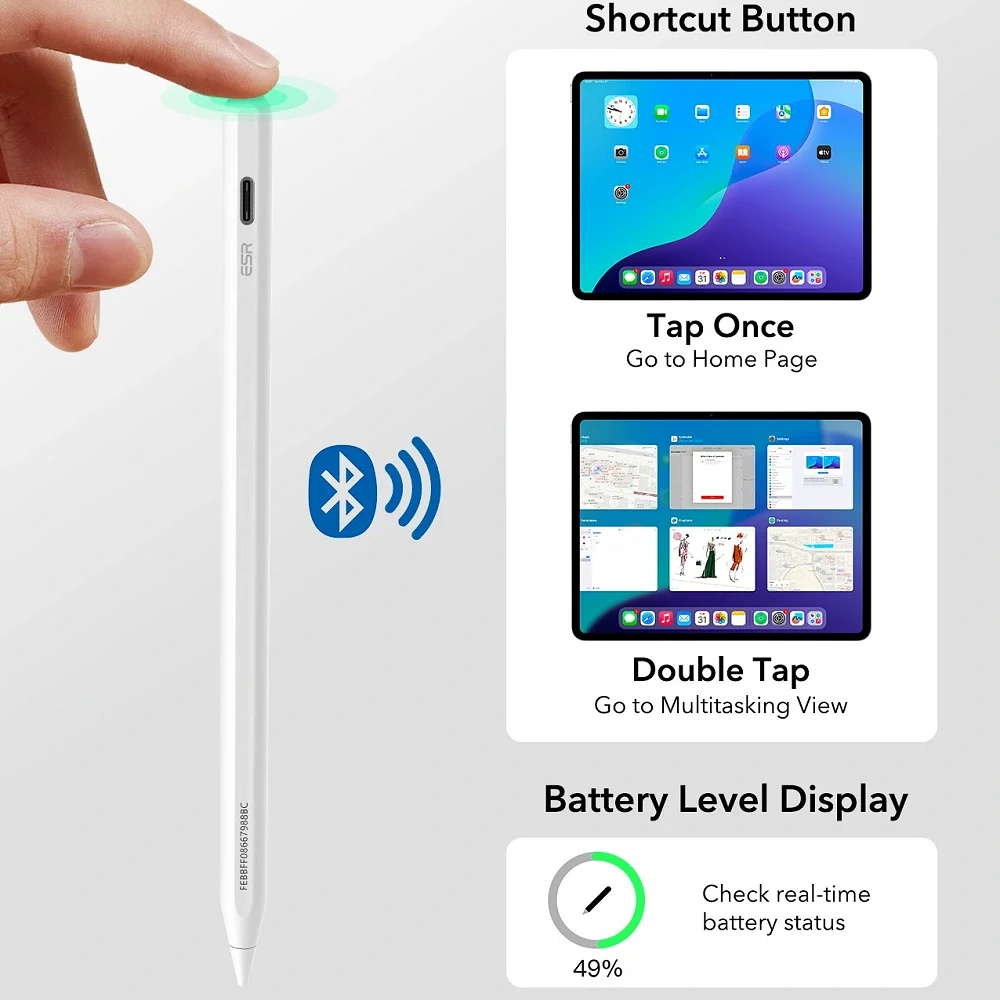 ESR Geo Digital Stylus iPad Pencil White GADGETS ESR ESR Geo Digital Stylus iPad Pencil White - Image 6