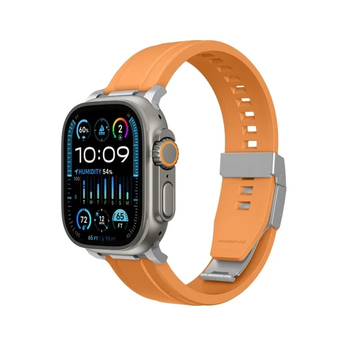 Λουράκι AmazingThing Titan Chrono Silicone Orange Apple Watch 44/45/46/49mm