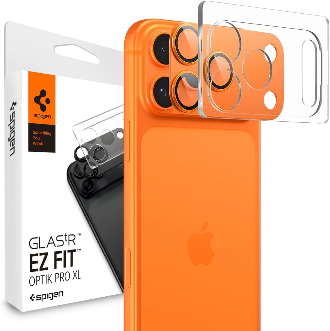 Spigen Glass tR EZ Fit Optik ProXL Orange iPhone 17 Pro Προστασία Οθόνης iPhone Spigen Spigen Glass tR EZ Fit Optik ProXL Orange iPhone 17 Pro