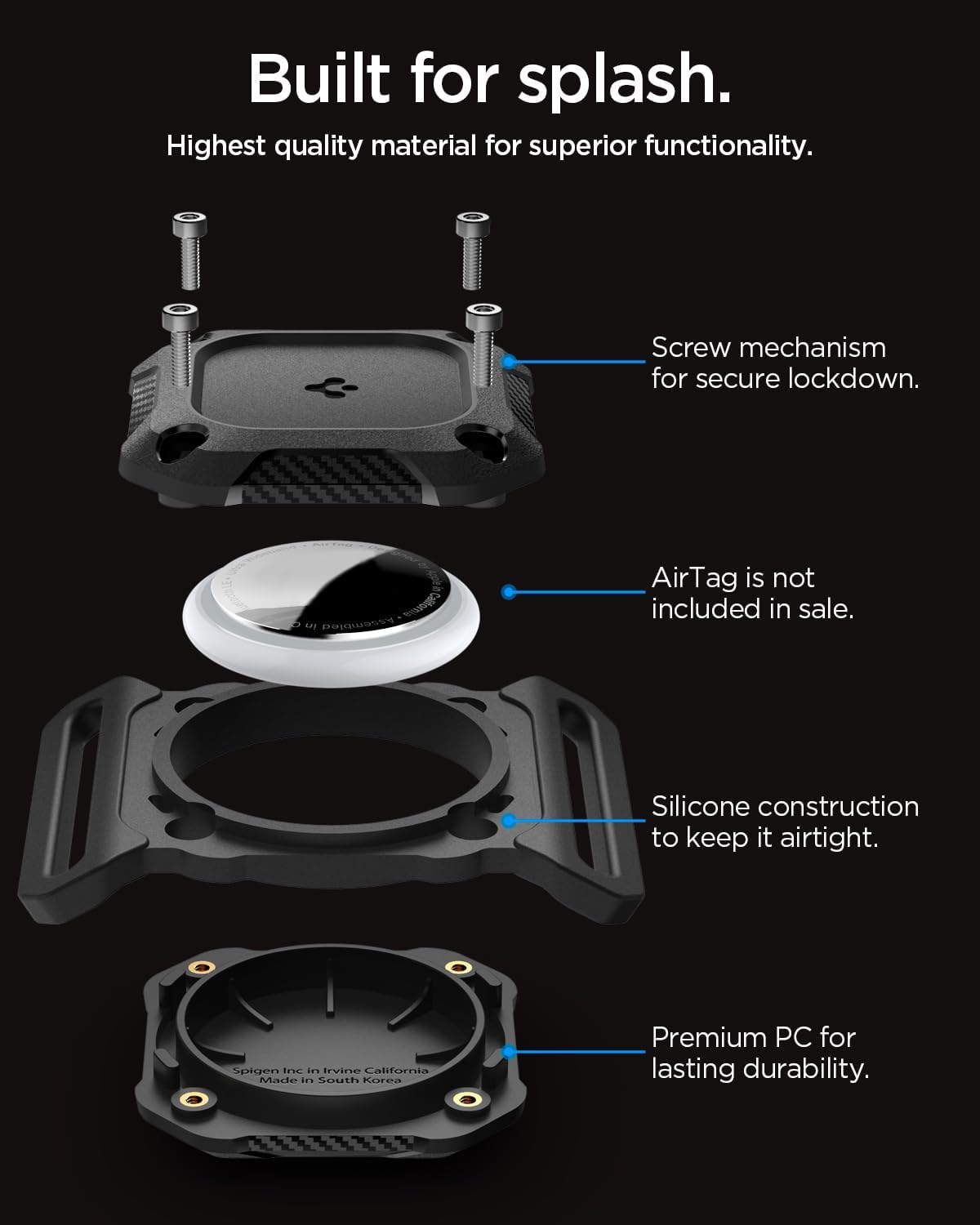 Θήκη Spigen Tough Armor Pet Collar Apple AirTag Black ΘΗΚΕΣ Spigen Θήκη Spigen Tough Armor Pet Collar Apple AirTag Black - Image 7