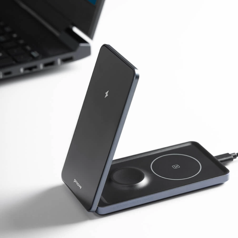 Proove 3in1 MagSafe Wireless Foldable Charging Station Metal Edge 15W Grey ΑΞΕΣΟΥΑΡ MAGSAFE Proove Proove 3in1 MagSafe Wireless Foldable Charging Station Metal Edge 15W Grey - Image 6