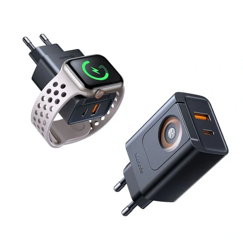 Mcdodo Wall Charger 30W Apple Watch/USB‑C/USB‑A Black (CH-3700) APPLE WATCH Mcdodo Mcdodo Wall Charger 30W Apple Watch/USB‑C/USB‑A Black (CH-3700)