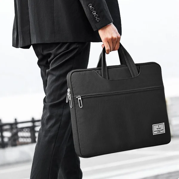 WiWU Vivi Laptop HandBag 15.6″ Grey GADGETS WIWU WiWU Vivi Laptop HandBag 15.6" Grey - Image 3