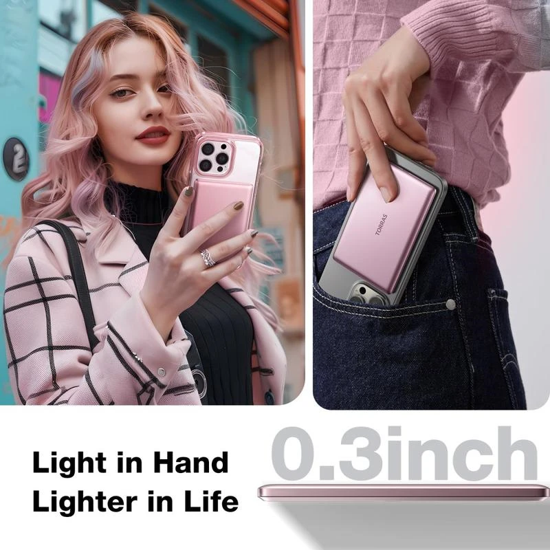 Torras Ultra Thin MiniMag MagSafe PowerBank 5000mAh Pink POWERBANK MAGSAFE TORRAS Torras Ultra Thin MiniMag MagSafe PowerBank 5000mAh Pink - Image 5