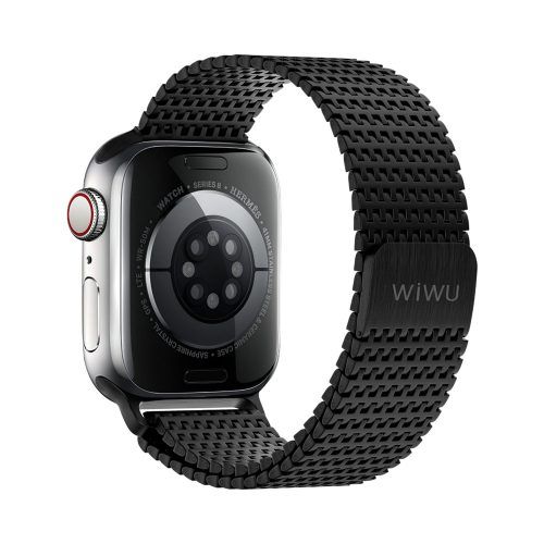 Λουράκι WiWU Metal Steel Domino Black Apple Watch 38/40/41/42mm Series 10/11 APPLE WATCH WIWU Λουράκι WiWU Metal Steel Domino Black Apple Watch 38/40/41/42mm Series 10/11