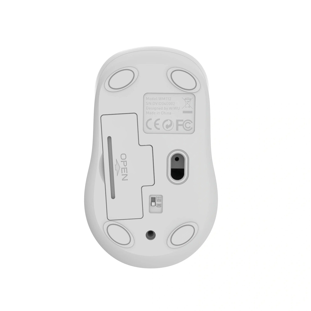 WiWU Wimice Wireless Mouse 2.4G White (WM112) GADGETS WIWU WiWU Wimice Wireless Mouse 2.4G White (WM112) - Image 3