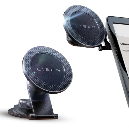 Lisen Magnetic Adjustable Dashboard Car Holder N52 Magnets Black