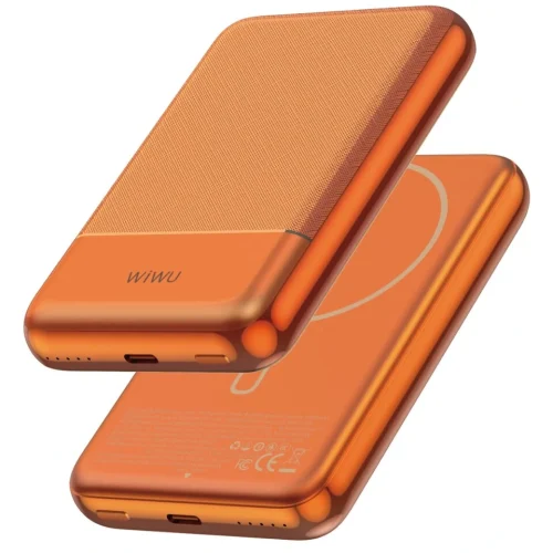 WiWU Seraph Alloy Magnetic MagSafe PowerBank 10000mAh Orange (P089) POWERBANK MAGSAFE WIWU WiWU Seraph Alloy Magnetic MagSafe PowerBank 10000mAh Orange (P089)