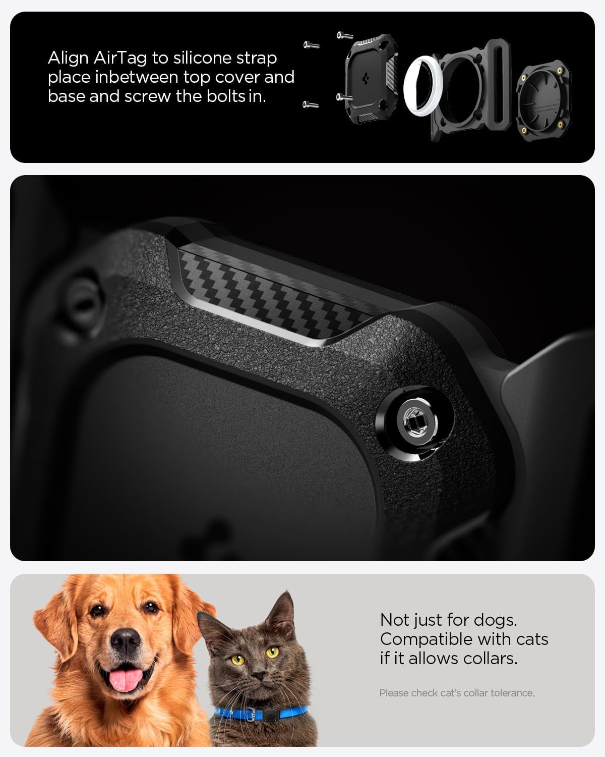 Θήκη Spigen Tough Armor Pet Collar Apple AirTag Black ΘΗΚΕΣ Spigen Θήκη Spigen Tough Armor Pet Collar Apple AirTag Black - Image 8