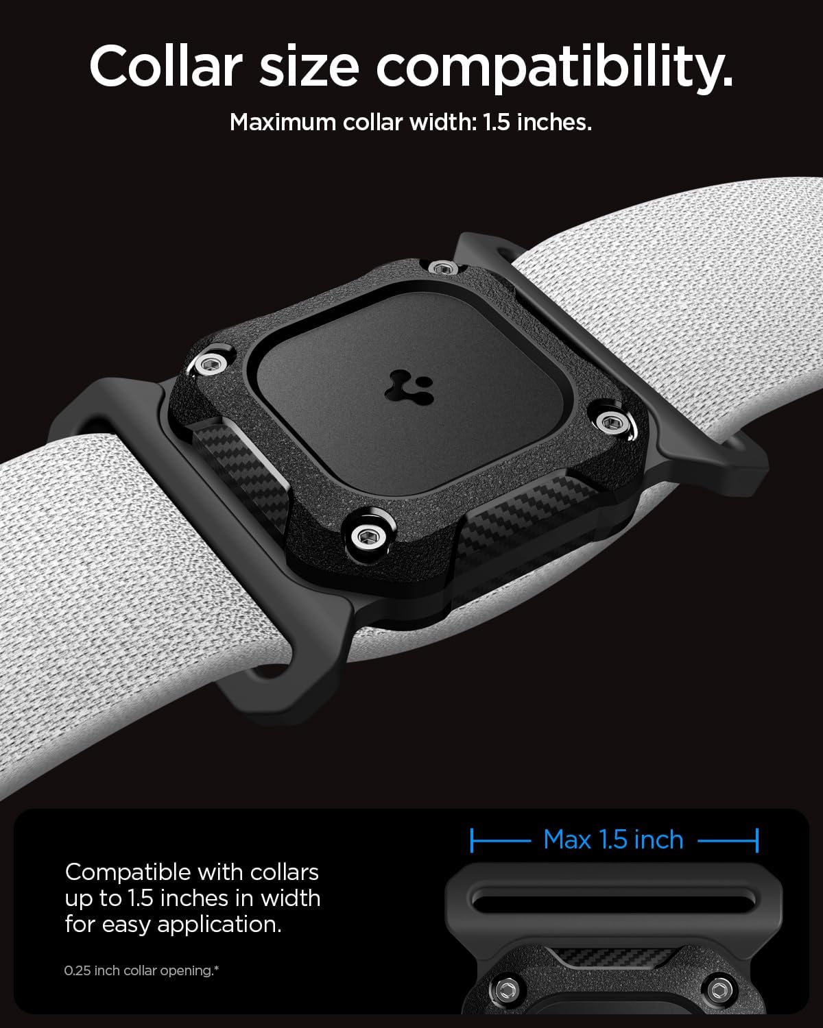 Θήκη Spigen Tough Armor Pet Collar Apple AirTag Black ΘΗΚΕΣ Spigen Θήκη Spigen Tough Armor Pet Collar Apple AirTag Black - Image 2