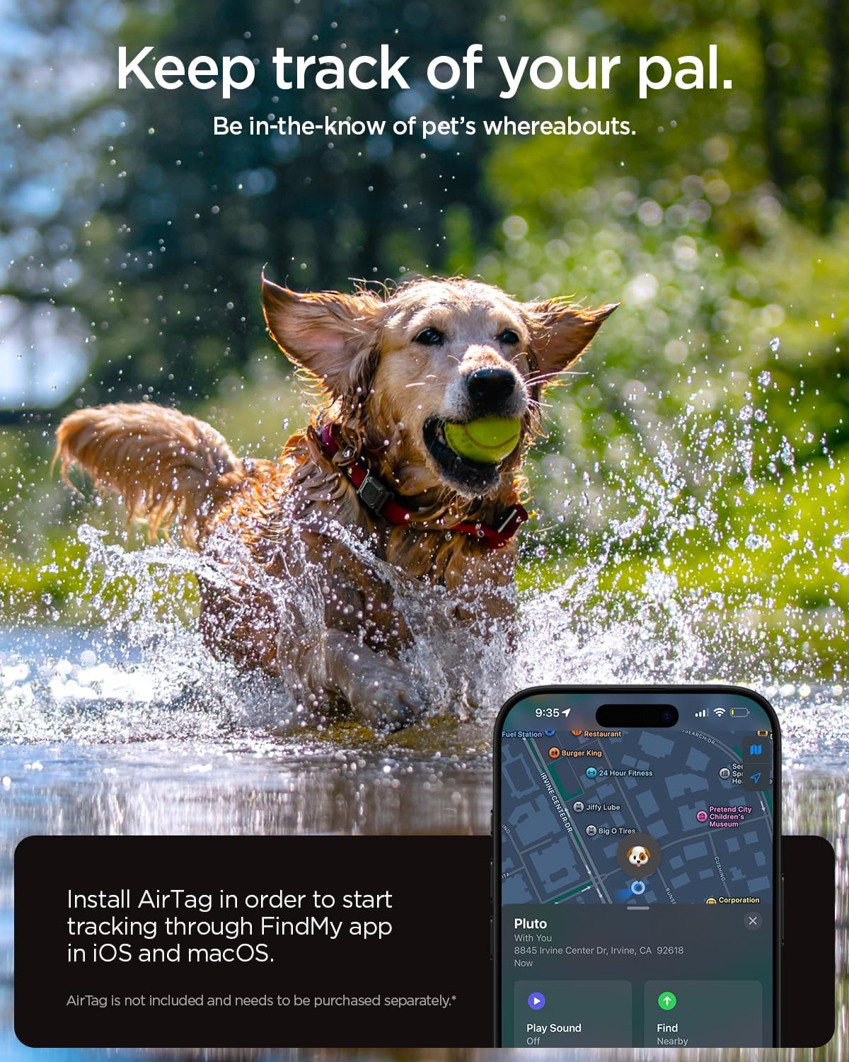 Θήκη Spigen Tough Armor Pet Collar Apple AirTag Black ΘΗΚΕΣ Spigen Θήκη Spigen Tough Armor Pet Collar Apple AirTag Black - Image 5