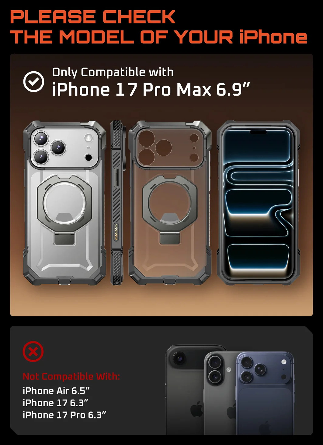 Θήκη Supcase Unicorn Beetle Grip Magsafe Grey iPhone 17 Pro Max ΘΗΚΕΣ SUPCASE Θήκη Supcase Unicorn Beetle Grip Magsafe Grey iPhone 17 Pro Max - Image 12