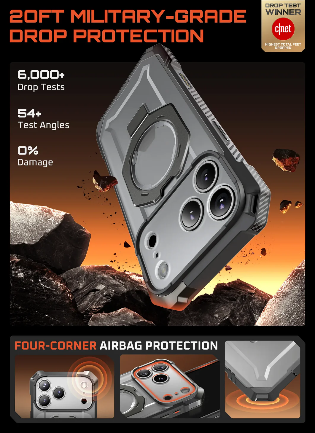 Θήκη Supcase Unicorn Beetle Grip Magsafe Grey iPhone 17 Pro Max ΘΗΚΕΣ SUPCASE Θήκη Supcase Unicorn Beetle Grip Magsafe Grey iPhone 17 Pro Max - Image 6