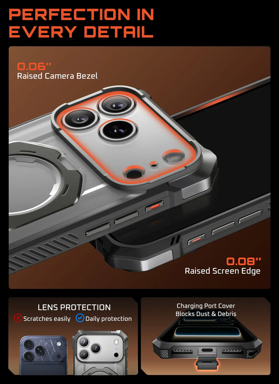 Θήκη Supcase Unicorn Beetle Grip Magsafe Grey iPhone 17 Pro Max ΘΗΚΕΣ SUPCASE Θήκη Supcase Unicorn Beetle Grip Magsafe Grey iPhone 17 Pro Max - Image 5