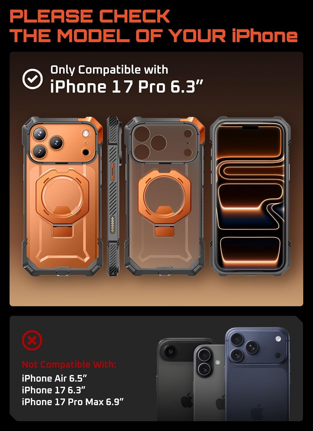 Θήκη Supcase Unicorn Beetle Grip Magsafe Orange iPhone 17 Pro ΘΗΚΕΣ SUPCASE Θήκη Supcase Unicorn Beetle Grip Magsafe Orange iPhone 17 Pro - Image 9