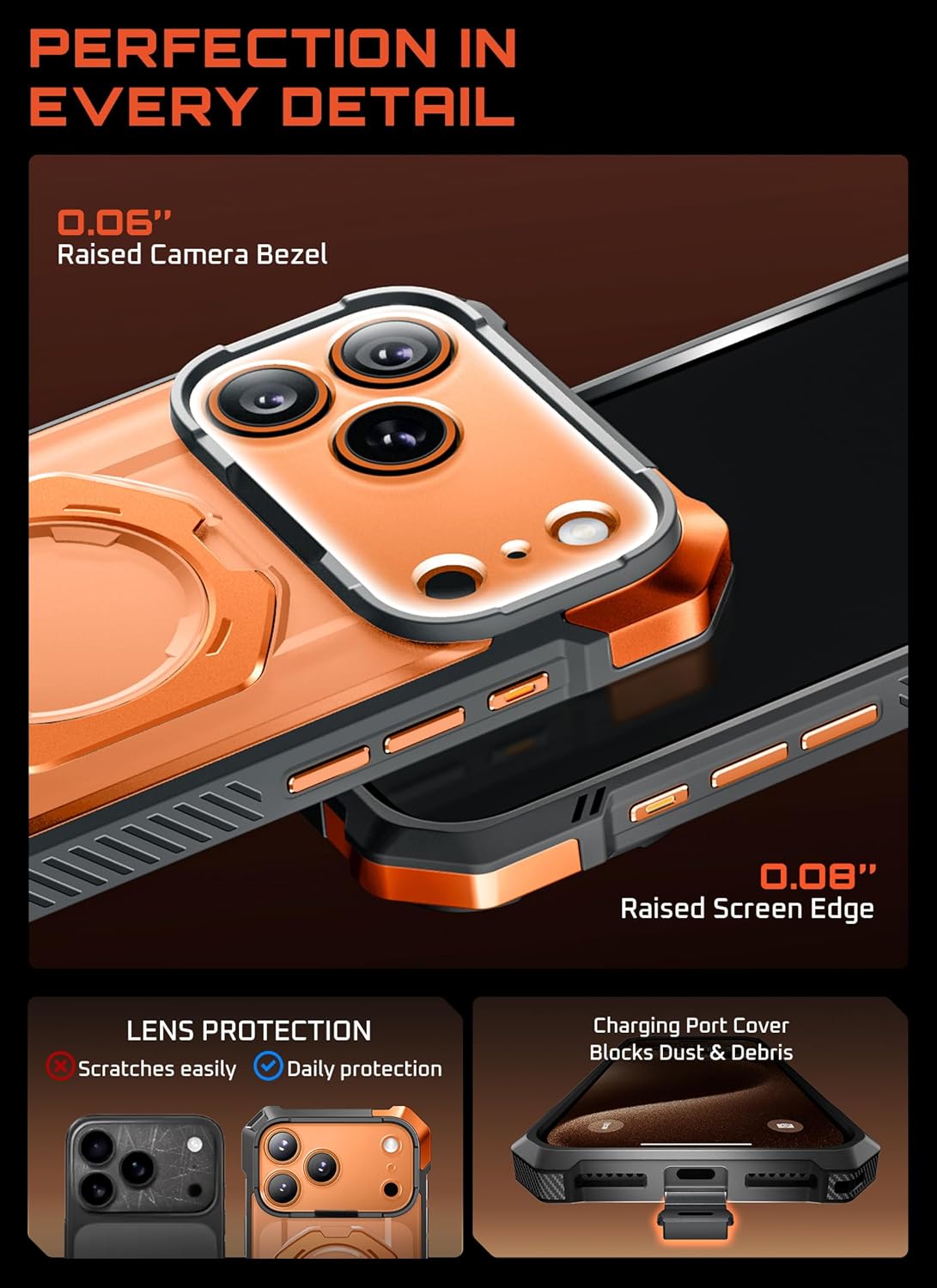 Θήκη Supcase Unicorn Beetle Grip Magsafe Orange iPhone 17 Pro ΘΗΚΕΣ SUPCASE Θήκη Supcase Unicorn Beetle Grip Magsafe Orange iPhone 17 Pro - Image 2