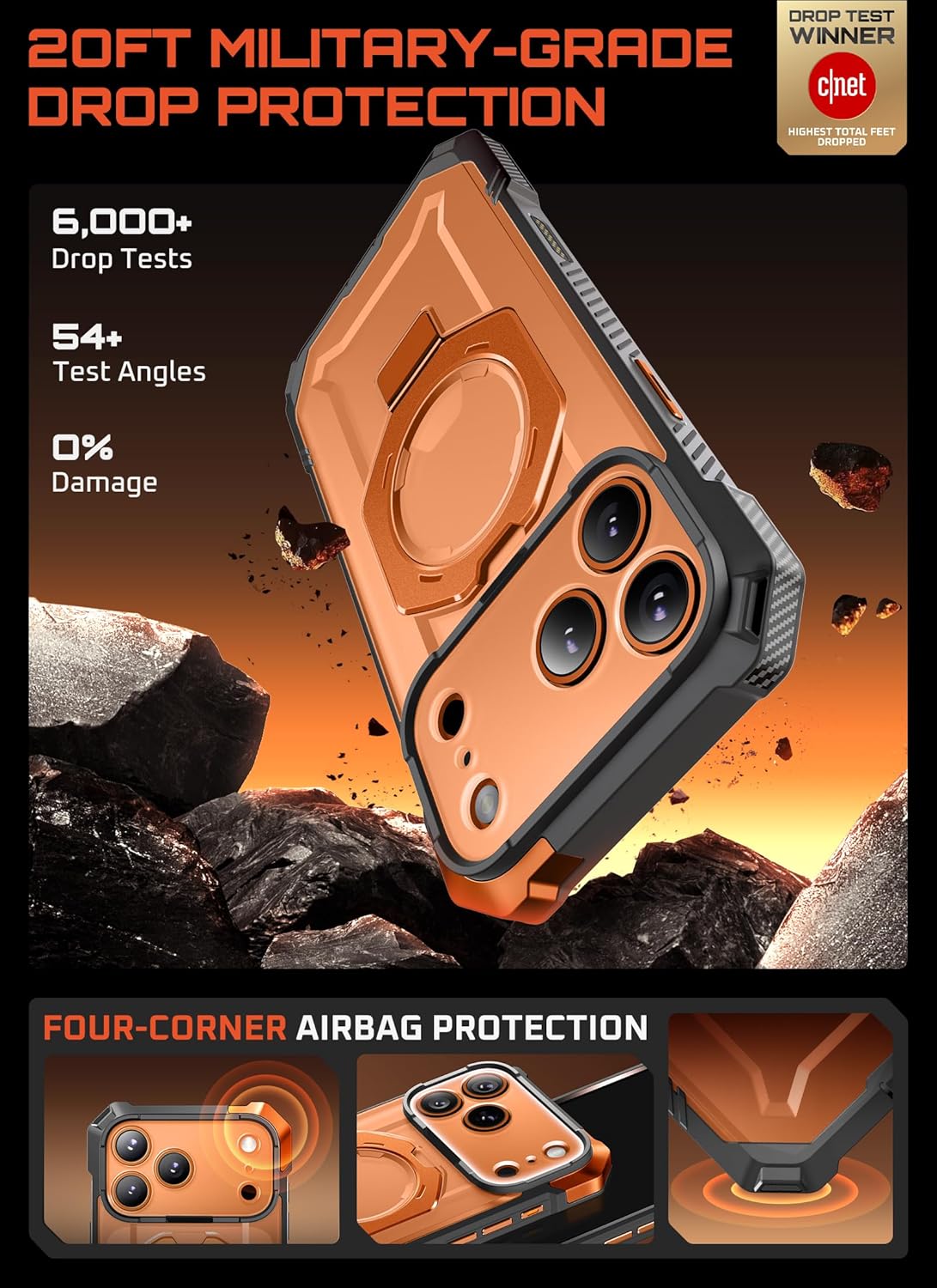 Θήκη Supcase Unicorn Beetle Grip Magsafe Orange iPhone 17 Pro ΘΗΚΕΣ SUPCASE Θήκη Supcase Unicorn Beetle Grip Magsafe Orange iPhone 17 Pro - Image 8