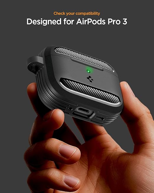 Θήκη Spigen Rugged Armor Matte Black AirPods Pro 3 APPLE AIRPODS Spigen Θήκη Spigen Rugged Armor Matte Black AirPods Pro 3 - Image 4