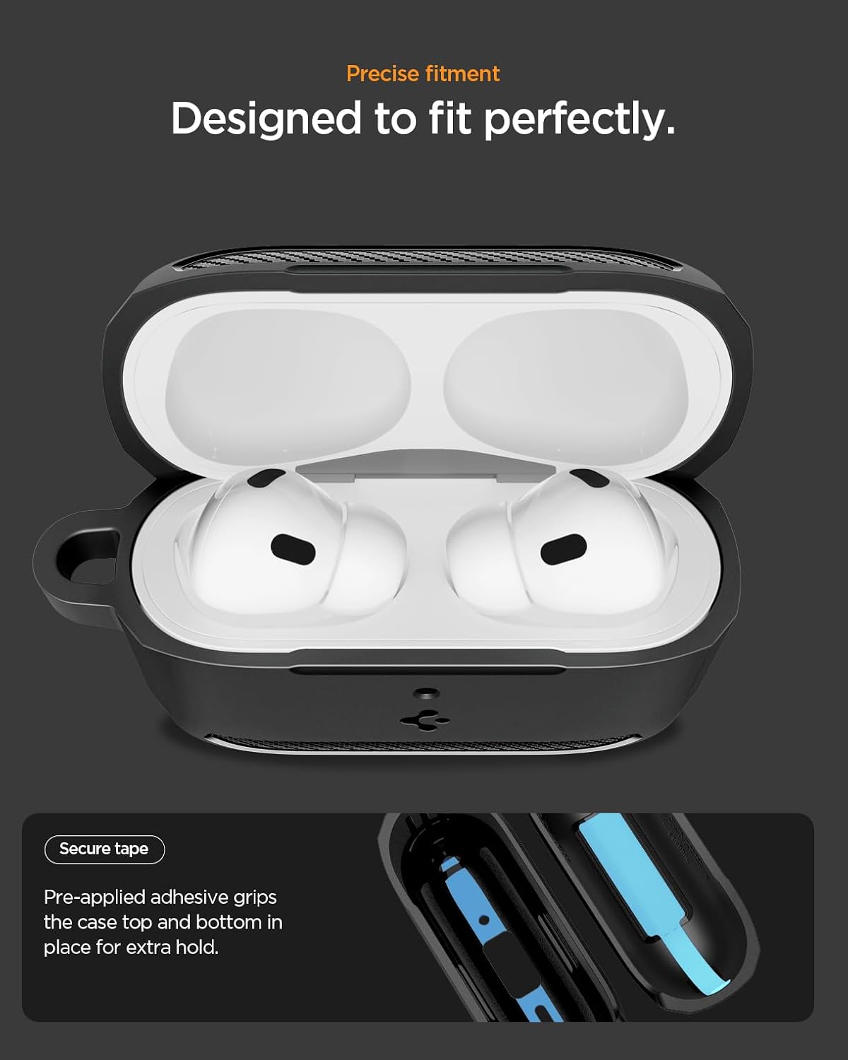Θήκη Spigen Rugged Armor Matte Black AirPods Pro 3 APPLE AIRPODS Spigen Θήκη Spigen Rugged Armor Matte Black AirPods Pro 3 - Image 3