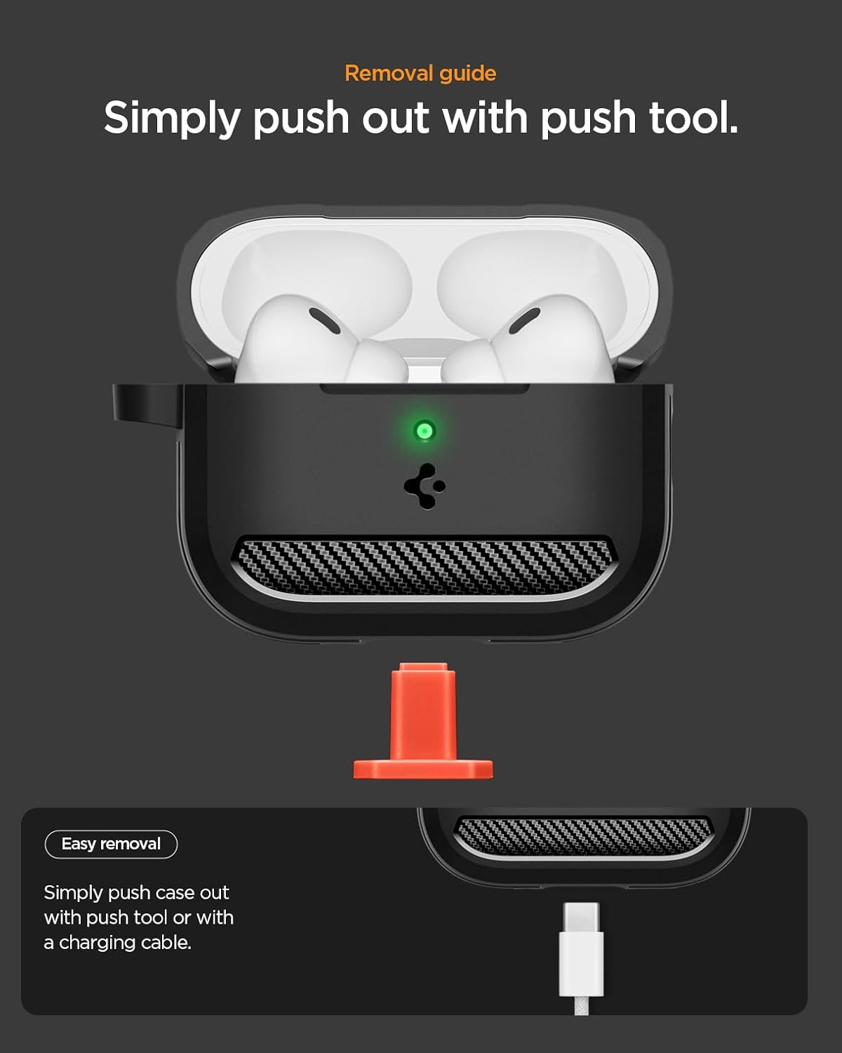 Θήκη Spigen Rugged Armor Matte Black AirPods Pro 3 APPLE AIRPODS Spigen Θήκη Spigen Rugged Armor Matte Black AirPods Pro 3 - Image 2