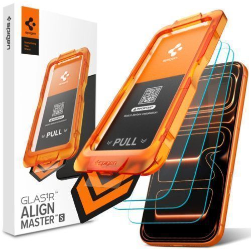 Spigen Glas.tR AlignMaster S Tempered Glass iPhone 17 Pro Max (3-Pack) ΠΡΟΣΤΑΣΙΑ ΟΘΟΝΗΣ Spigen Spigen Glas.tR AlignMaster S Tempered Glass iPhone 17 Pro Max (3-Pack)