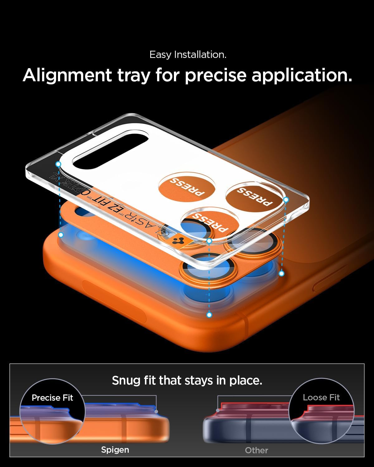 Spigen Glass tR EZ Fit Optik ProXL Orange iPhone 17 Pro Προστασία Οθόνης iPhone Spigen Spigen Glass tR EZ Fit Optik ProXL Orange iPhone 17 Pro - Image 10