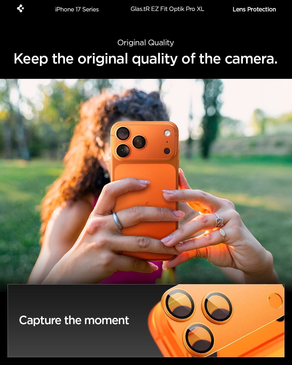 Spigen Glass tR EZ Fit Optik ProXL Orange iPhone 17 Pro Προστασία Οθόνης iPhone Spigen Spigen Glass tR EZ Fit Optik ProXL Orange iPhone 17 Pro - Image 6