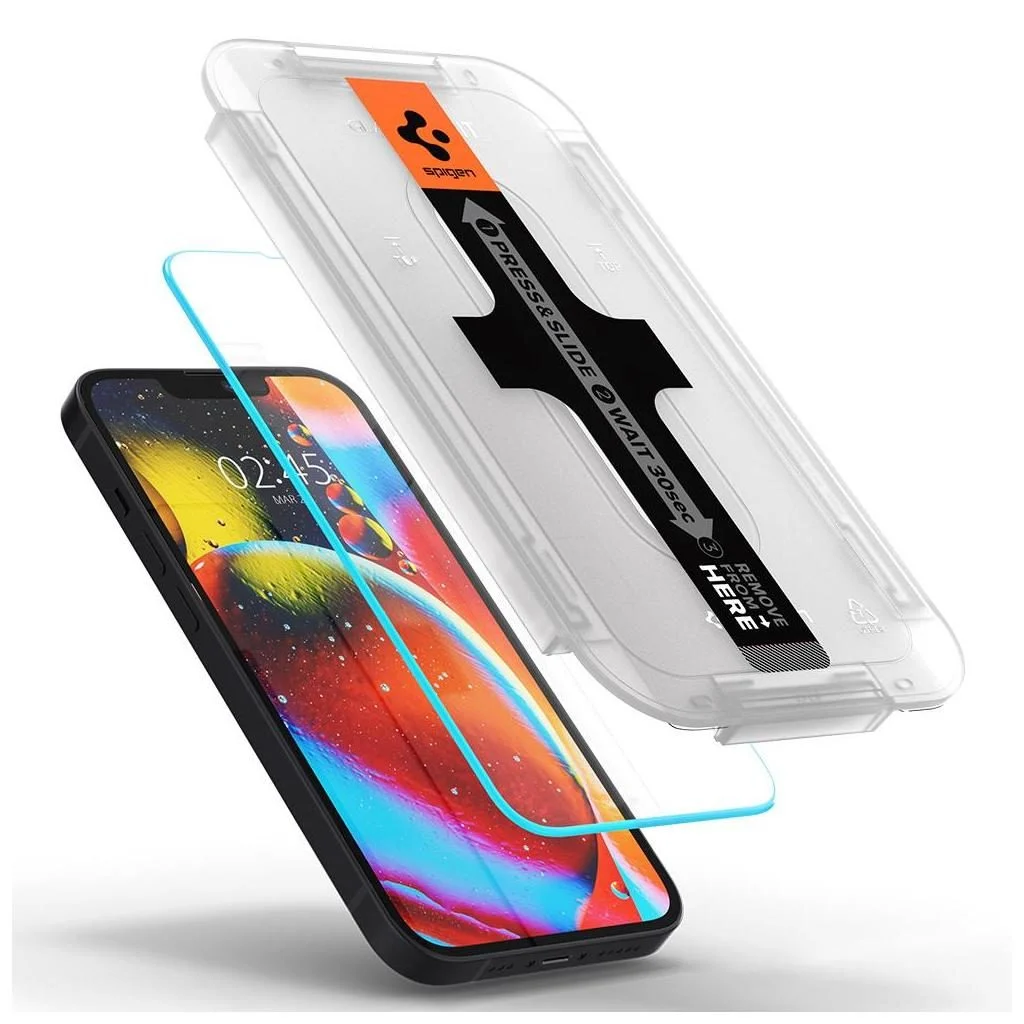 Spigen EZ Fit GLAS.tR Tempered Glass iPhone 13/13 Pro/14/16e/17e (2-Pack) ΠΡΟΣΤΑΣΙΑ ΟΘΟΝΗΣ Spigen Spigen EZ Fit GLAS.tR Tempered Glass iPhone 13/13 Pro/14/16e/17e (2-Pack) - Image 2