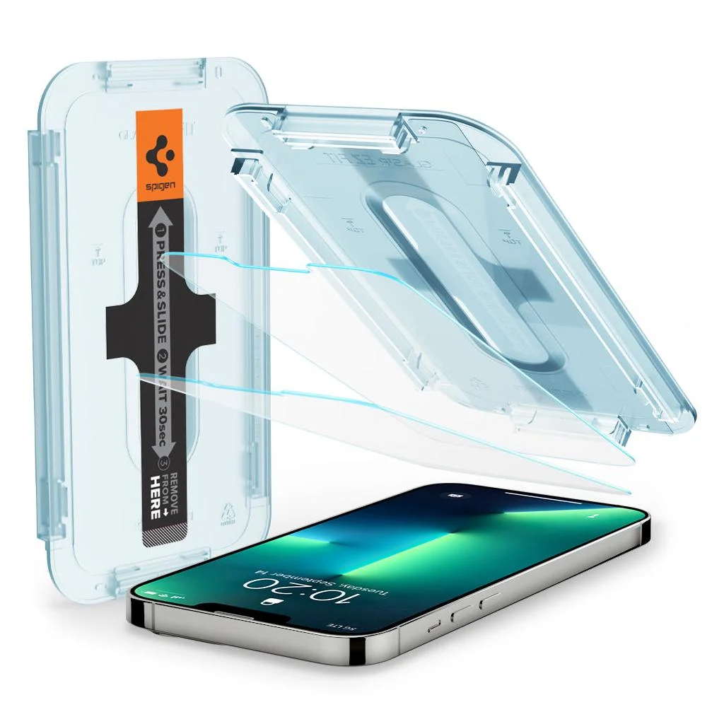 Spigen EZ Fit GLAS.tR Tempered Glass iPhone 13/13 Pro/14/16e/17e (2-Pack) ΠΡΟΣΤΑΣΙΑ ΟΘΟΝΗΣ Spigen Spigen EZ Fit GLAS.tR Tempered Glass iPhone 13/13 Pro/14/16e/17e (2-Pack)
