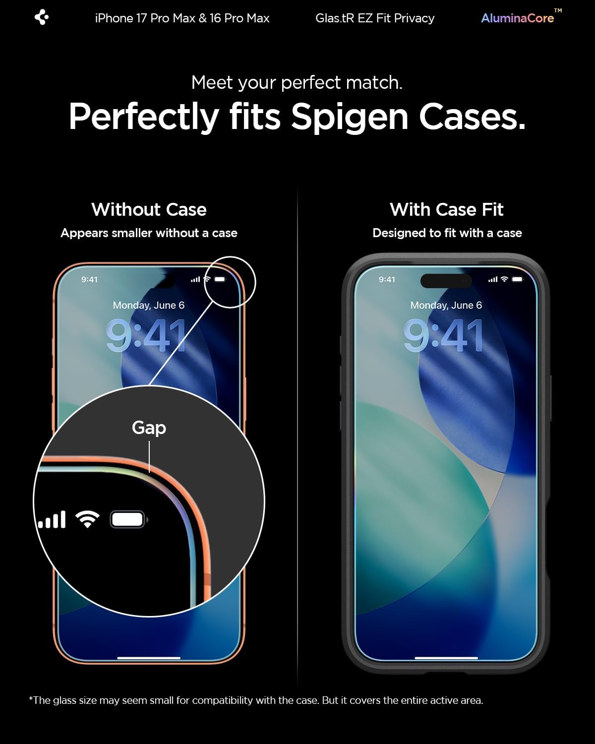 Spigen GLAS.tR EZ Fit Pro Privacy Tempered Glass iPhone 17 Pro Max/16 Pro Max ΠΡΟΣΤΑΣΙΑ ΟΘΟΝΗΣ Spigen Spigen GLAS.tR EZ Fit Pro Privacy Tempered Glass iPhone 17 Pro Max/16 Pro Max - Image 6