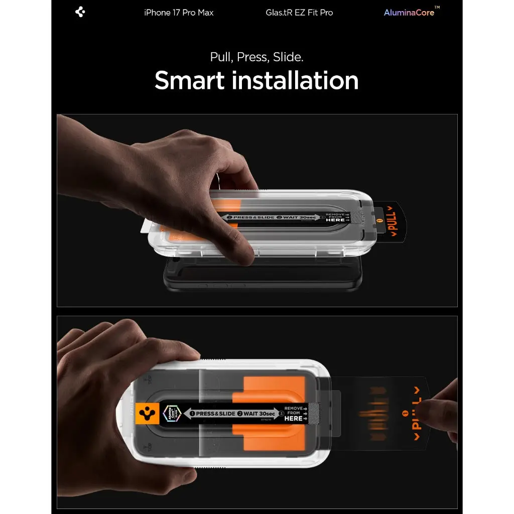 Spigen GLAS.tR EZ Fit Pro Privacy Tempered Glass iPhone 17 Pro Max/16 Pro Max ΠΡΟΣΤΑΣΙΑ ΟΘΟΝΗΣ Spigen Spigen GLAS.tR EZ Fit Pro Privacy Tempered Glass iPhone 17 Pro Max/16 Pro Max - Image 3