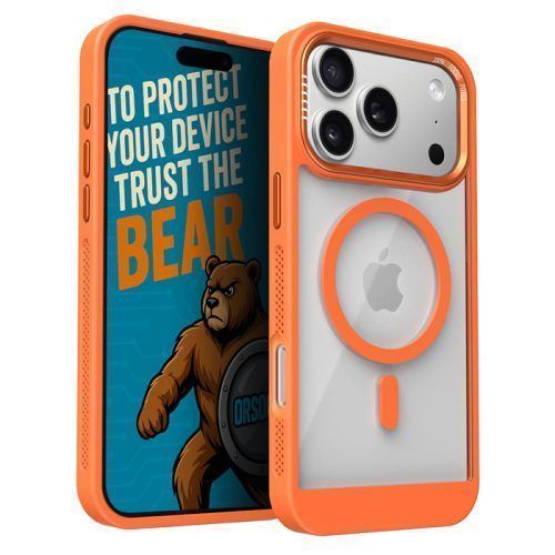 Θήκη Orso MagCase Focus Stripes Clear Orange iPhone 17 Pro