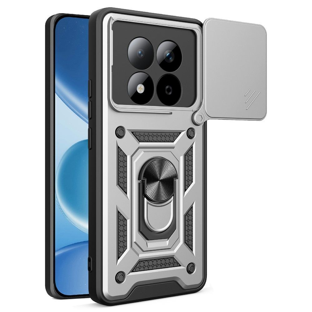 Θήκη Combo Kickstand Slide Camera Silver Poco M8 5G ΘΗΚΕΣ Orso Θήκη Combo Kickstand Slide Camera Silver Poco M8 5G
